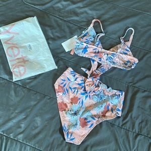 Floral High Waisted Bikini